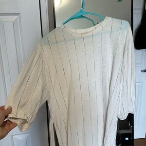 Zara trafaluc striped dress white and black